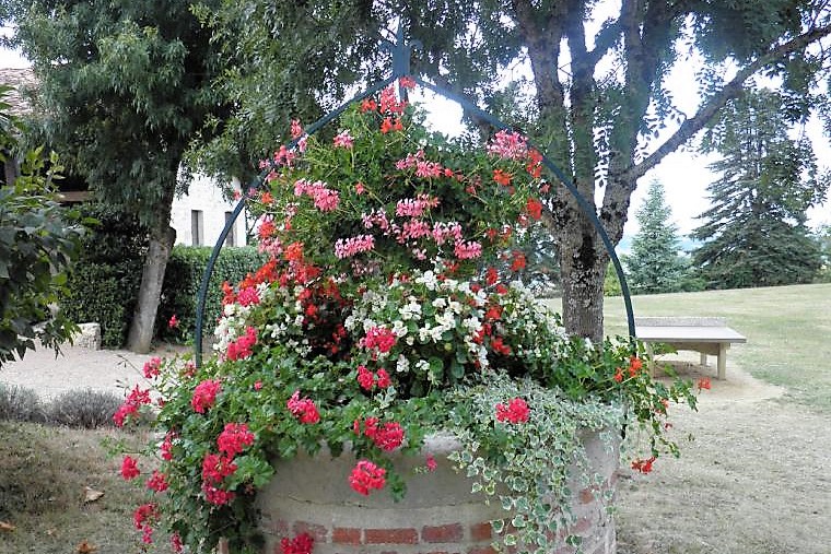 Montalzat village fleuri